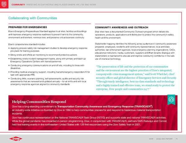 ESG Report | Dow - Page 73